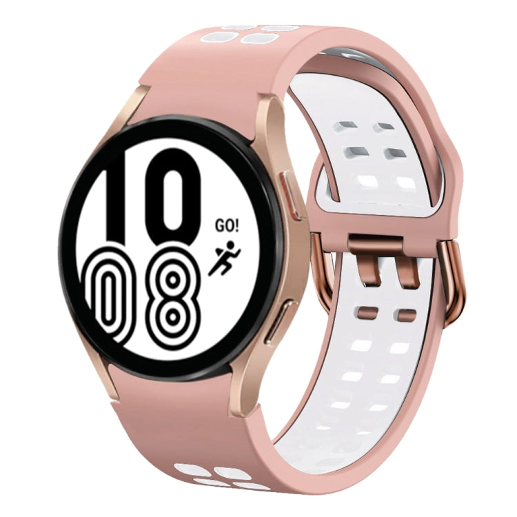 Dây đồng hồ silicone hai màu thoáng khí 20mm, dành cho Samsung Galaxy Watch 5 Pro 45mm, dành cho Samsung Galaxy Watch 4 40mm