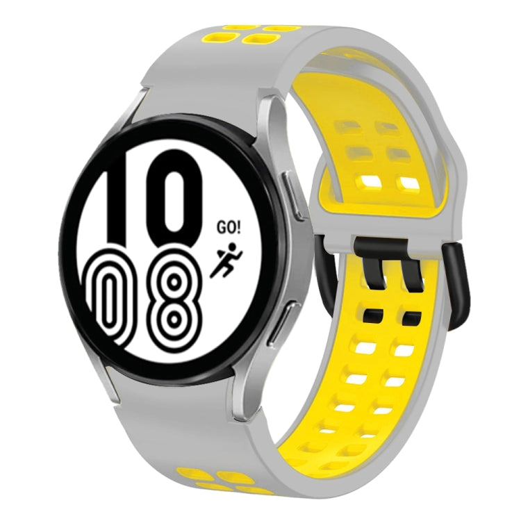 Dây đồng hồ silicone hai màu thoáng khí 20mm, dành cho Samsung Galaxy Watch 5 Pro 45mm, dành cho Samsung Galaxy Watch 4 40mm