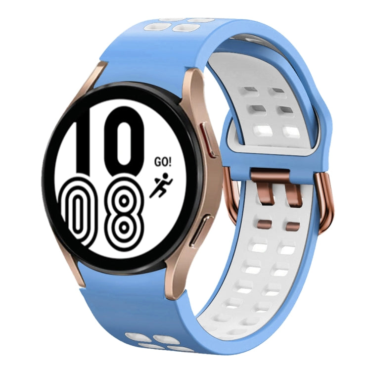 Dây đồng hồ silicone hai màu thoáng khí 20mm, dành cho Samsung Galaxy Watch 5 Pro 45mm, dành cho Samsung Galaxy Watch 4 40mm