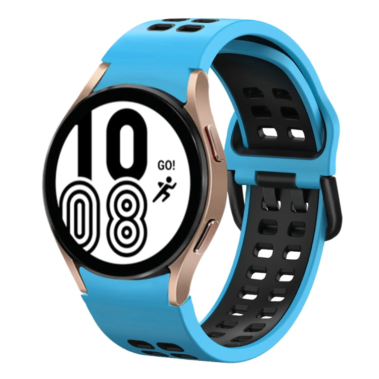 Dây đồng hồ silicone hai màu thoáng khí 20mm, dành cho Samsung Galaxy Watch 5 Pro 45mm, dành cho Samsung Galaxy Watch 4 40mm