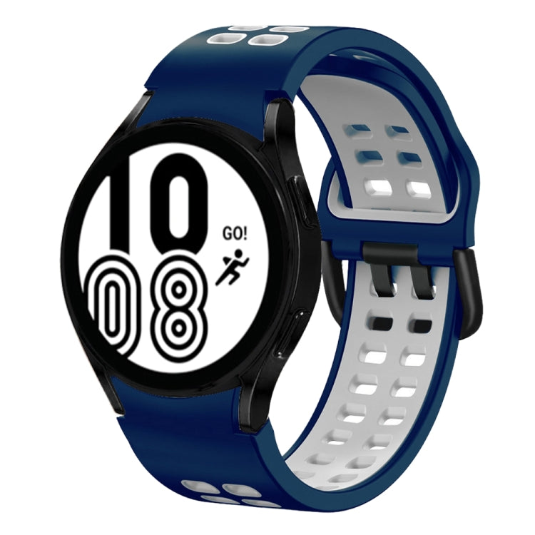 Dây đồng hồ silicone hai màu thoáng khí 20mm, dành cho Samsung Galaxy Watch 5 Pro 45mm, dành cho Samsung Galaxy Watch 4 40mm