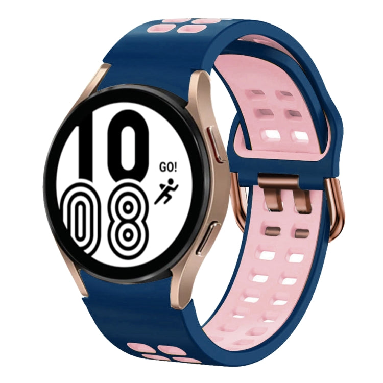 Dây đồng hồ silicone hai màu thoáng khí 20mm, dành cho Samsung Galaxy Watch 5 Pro 45mm, dành cho Samsung Galaxy Watch 4 40mm