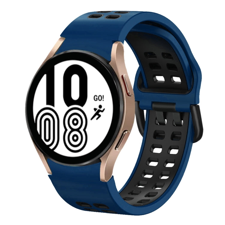 Dây đồng hồ silicone hai màu thoáng khí 20mm, dành cho Samsung Galaxy Watch 5 Pro 45mm, dành cho Samsung Galaxy Watch 4 40mm
