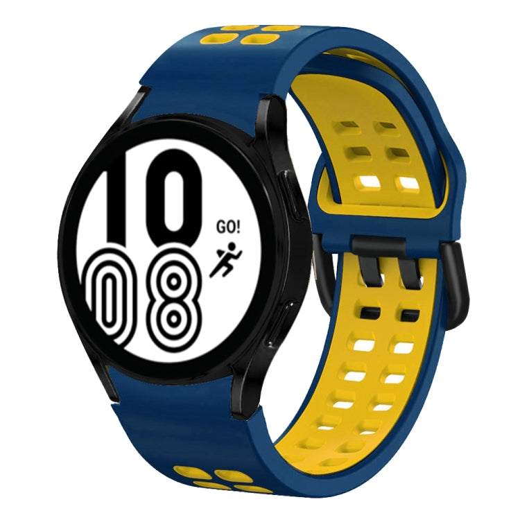 Dây đồng hồ silicone hai màu thoáng khí 20mm, dành cho Samsung Galaxy Watch 5 Pro 45mm, dành cho Samsung Galaxy Watch 4 40mm