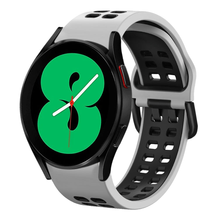 Dây đồng hồ silicone hai màu thoáng khí 20mm, dành cho Samsung Galaxy Watch 4 44mm, dành cho Samsung Galaxy Watch 4 Classic 46mm