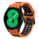 Dây đồng hồ silicone hai màu thoáng khí 20mm, dành cho Samsung Galaxy Watch 4 44mm, dành cho Samsung Galaxy Watch 4 Classic 46mm