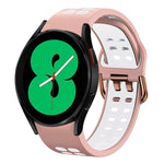 Dây đồng hồ silicone hai màu thoáng khí 20mm, dành cho Samsung Galaxy Watch 4 44mm, dành cho Samsung Galaxy Watch 4 Classic 46mm