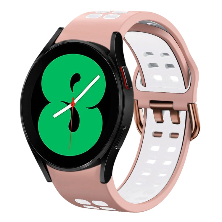 Dây đồng hồ silicone hai màu thoáng khí 20mm, dành cho Samsung Galaxy Watch 4 44mm, dành cho Samsung Galaxy Watch 4 Classic 46mm