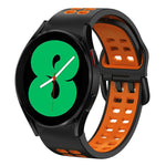 Dây đồng hồ silicone hai màu thoáng khí 20mm, dành cho Samsung Galaxy Watch 4 44mm, dành cho Samsung Galaxy Watch 4 Classic 46mm