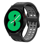 Dây đồng hồ silicone hai màu thoáng khí 20mm, dành cho Samsung Galaxy Watch 4 44mm, dành cho Samsung Galaxy Watch 4 Classic 46mm