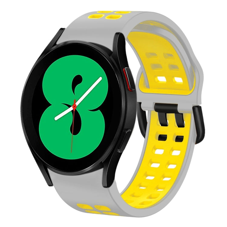 Dây đồng hồ silicone hai màu thoáng khí 20mm, dành cho Samsung Galaxy Watch 4 44mm, dành cho Samsung Galaxy Watch 4 Classic 46mm