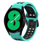 Dây đồng hồ silicone hai màu thoáng khí 20mm, dành cho Samsung Galaxy Watch 4 44mm, dành cho Samsung Galaxy Watch 4 Classic 46mm