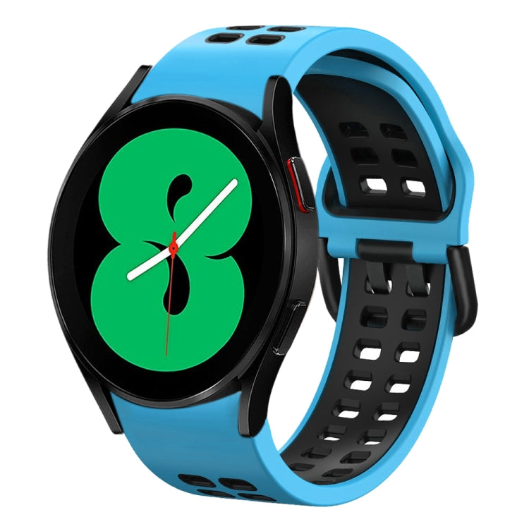 Dây đồng hồ silicone hai màu thoáng khí 20mm, dành cho Samsung Galaxy Watch 4 44mm, dành cho Samsung Galaxy Watch 4 Classic 46mm