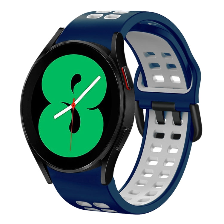 Dây đồng hồ silicone hai màu thoáng khí 20mm, dành cho Samsung Galaxy Watch 4 44mm, dành cho Samsung Galaxy Watch 4 Classic 46mm