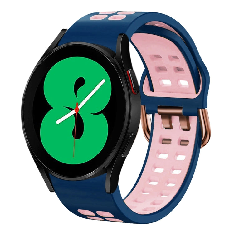 Dây đồng hồ silicone hai màu thoáng khí 20mm, dành cho Samsung Galaxy Watch 4 44mm, dành cho Samsung Galaxy Watch 4 Classic 46mm