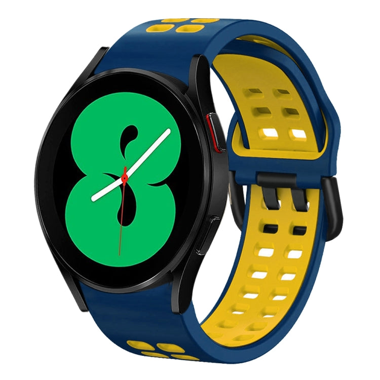 Dây đồng hồ silicone hai màu thoáng khí 20mm, dành cho Samsung Galaxy Watch 4 44mm, dành cho Samsung Galaxy Watch 4 Classic 46mm