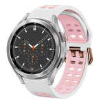 Dây đồng hồ silicone hai màu thoáng khí 20mm, dành cho Samsung Galaxy Watch 4 44mm, dành cho Samsung Galaxy Watch 4 Classic 46mm
