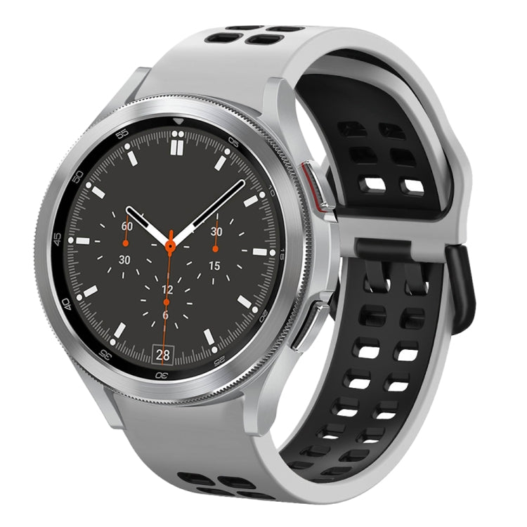 Dây đồng hồ silicone hai màu thoáng khí 20mm, dành cho Samsung Galaxy Watch 4 44mm, dành cho Samsung Galaxy Watch 4 Classic 46mm