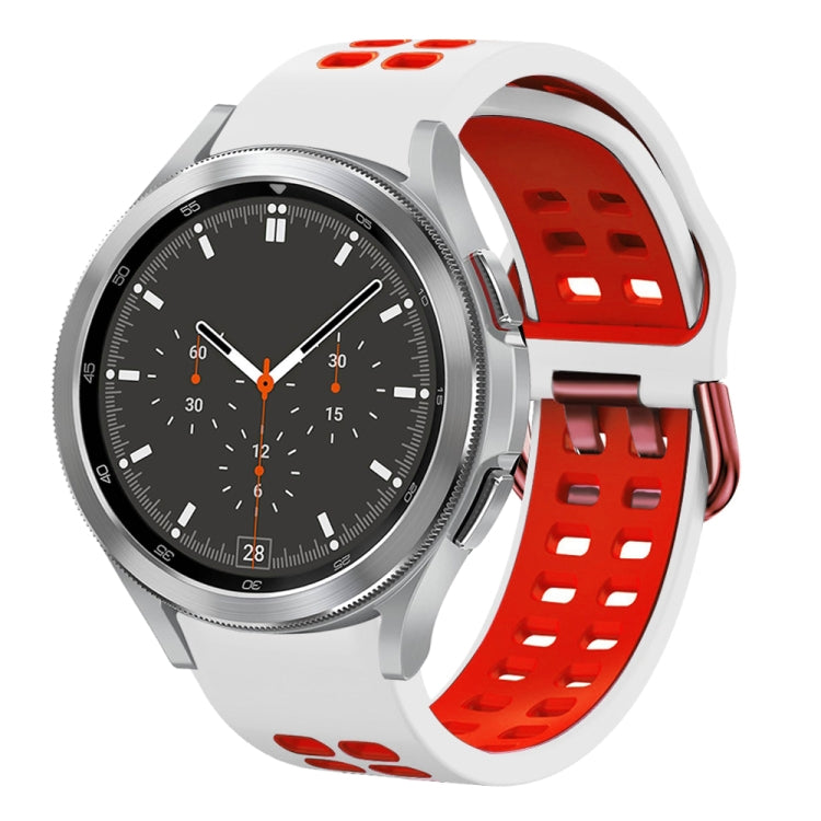 Dây đồng hồ silicone hai màu thoáng khí 20mm, dành cho Samsung Galaxy Watch 4 44mm, dành cho Samsung Galaxy Watch 4 Classic 46mm