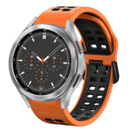 Dây đồng hồ silicone hai màu thoáng khí 20mm, dành cho Samsung Galaxy Watch 4 44mm, dành cho Samsung Galaxy Watch 4 Classic 46mm