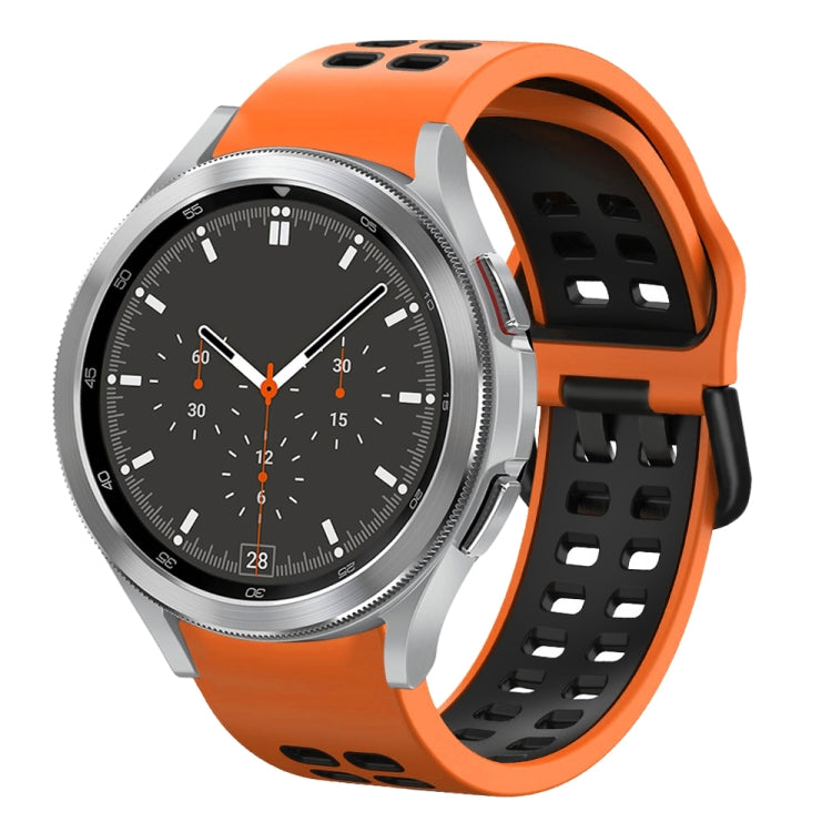 Dây đồng hồ silicone hai màu thoáng khí 20mm, dành cho Samsung Galaxy Watch 4 44mm, dành cho Samsung Galaxy Watch 4 Classic 46mm