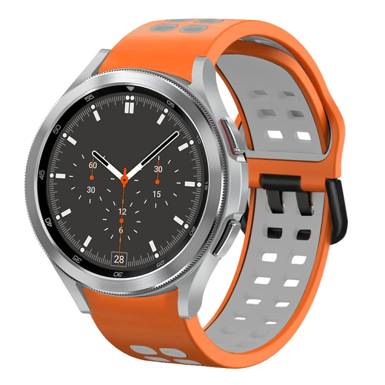 Dây đồng hồ silicone hai màu thoáng khí 20mm, dành cho Samsung Galaxy Watch 4 44mm, dành cho Samsung Galaxy Watch 4 Classic 46mm