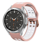 Dây đồng hồ silicone hai màu thoáng khí 20mm, dành cho Samsung Galaxy Watch 4 44mm, dành cho Samsung Galaxy Watch 4 Classic 46mm