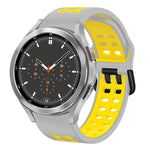 Dây đồng hồ silicone hai màu thoáng khí 20mm, dành cho Samsung Galaxy Watch 4 44mm, dành cho Samsung Galaxy Watch 4 Classic 46mm