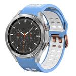 Dây đồng hồ silicone hai màu thoáng khí 20mm, dành cho Samsung Galaxy Watch 4 44mm, dành cho Samsung Galaxy Watch 4 Classic 46mm