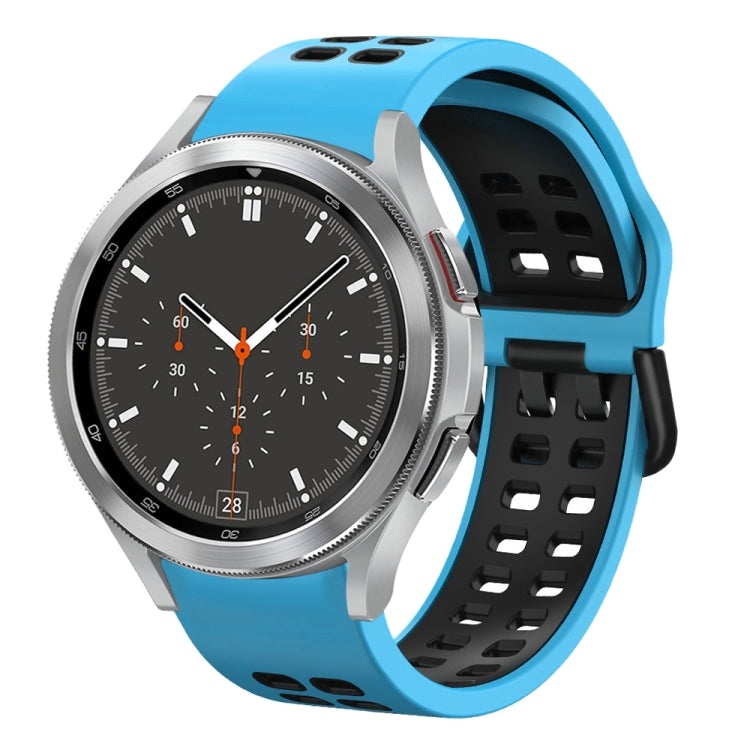 Dây đồng hồ silicone hai màu thoáng khí 20mm, dành cho Samsung Galaxy Watch 4 44mm, dành cho Samsung Galaxy Watch 4 Classic 46mm