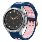 Dây đồng hồ silicone hai màu thoáng khí 20mm, dành cho Samsung Galaxy Watch 4 44mm, dành cho Samsung Galaxy Watch 4 Classic 46mm