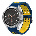 Dây đồng hồ silicone hai màu thoáng khí 20mm, dành cho Samsung Galaxy Watch 4 44mm, dành cho Samsung Galaxy Watch 4 Classic 46mm