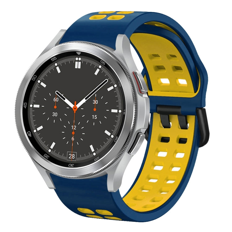 Dây đồng hồ silicone hai màu thoáng khí 20mm, dành cho Samsung Galaxy Watch 4 44mm, dành cho Samsung Galaxy Watch 4 Classic 46mm