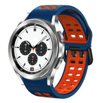 20mm Breathable Two-Color Silicone Watch Band, For Samsung Galaxy Watch 4 Classic 42mm, For Galaxy Watch Active 2