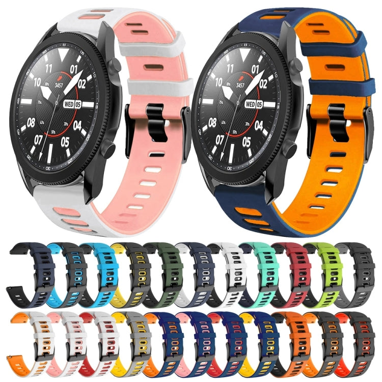 Dây đồng hồ silicone hai màu 20mm, Dành cho Samsung Galaxy Watch 5 Pro 45mm, Dành cho Samsung Galaxy Watch 4 40mm