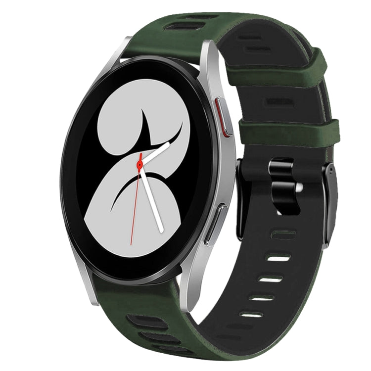 Dây đồng hồ silicone hai màu 20mm, Dành cho Samsung Galaxy Watch 5 Pro 45mm, Dành cho Samsung Galaxy Watch 4 40mm