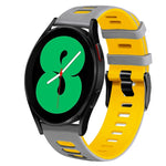 Dây đồng hồ silicone hai màu 20mm, Dành cho Samsung Galaxy Watch 4 44mm, Dành cho Samsung Galaxy Watch 4 Classic 46mm