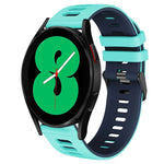 Dây đồng hồ silicone hai màu 20mm, Dành cho Samsung Galaxy Watch 4 44mm, Dành cho Samsung Galaxy Watch 4 Classic 46mm