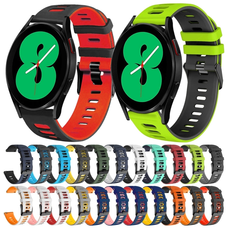 Dây đồng hồ silicone hai màu 20mm, Dành cho Samsung Galaxy Watch 4 44mm, Dành cho Samsung Galaxy Watch 4 Classic 46mm