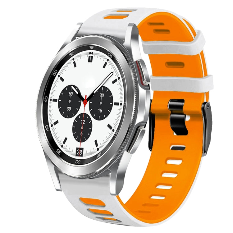 Dây đồng hồ silicone hai màu 20mm, Dành cho Samsung Galaxy Watch 4 Classic 42mm, Dành cho Samsung Galaxy Watch Active 2