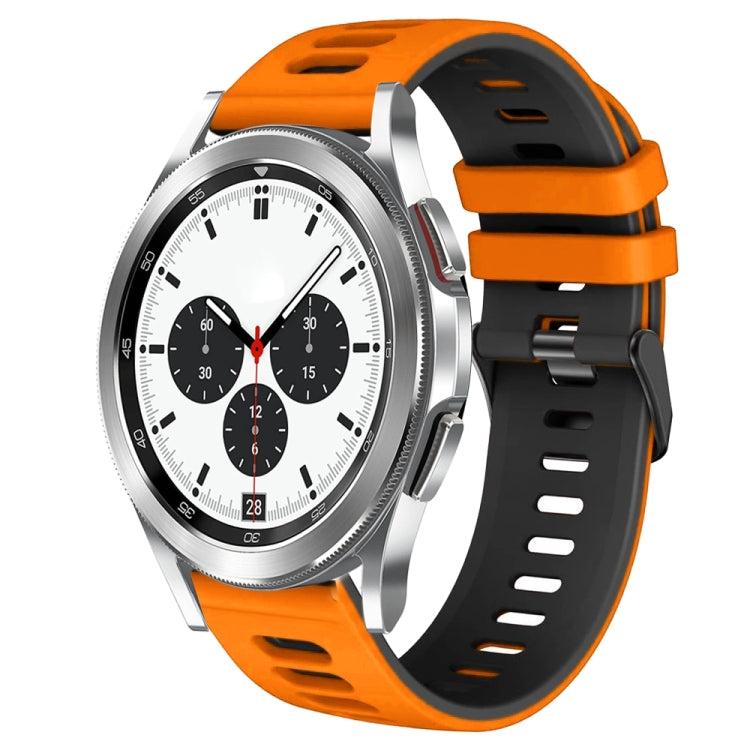 Dây đồng hồ silicone hai màu 20mm, Dành cho Samsung Galaxy Watch 4 Classic 42mm, Dành cho Samsung Galaxy Watch Active 2