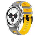 Dây đồng hồ silicone hai màu 20mm, Dành cho Samsung Galaxy Watch 4 Classic 42mm, Dành cho Samsung Galaxy Watch Active 2