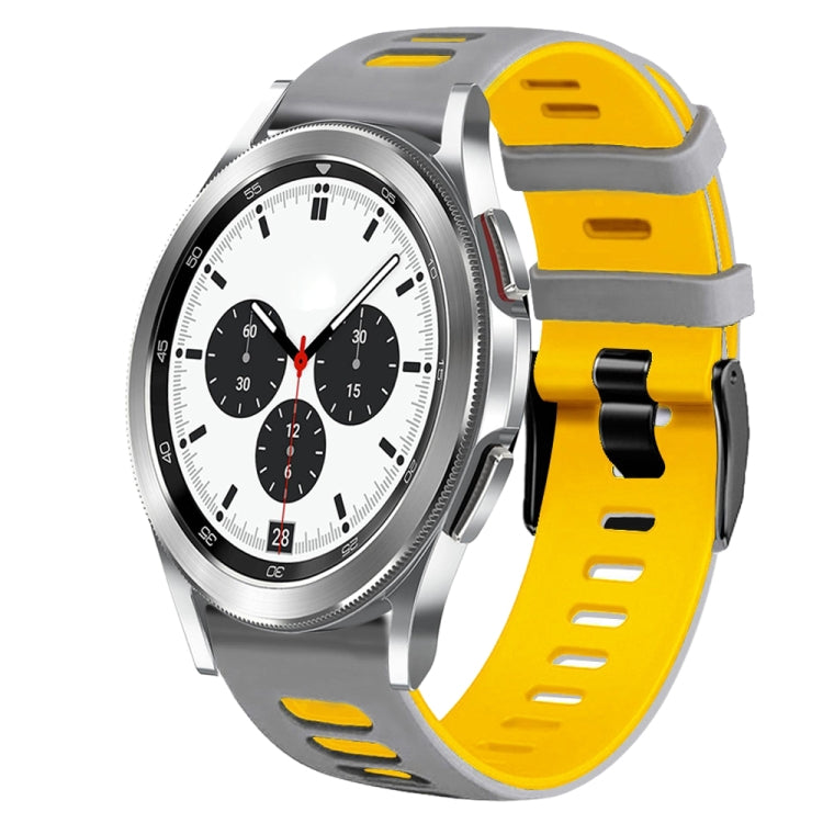 Dây đồng hồ silicone hai màu 20mm, Dành cho Samsung Galaxy Watch 4 Classic 42mm, Dành cho Samsung Galaxy Watch Active 2