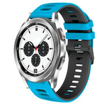 Dây đồng hồ silicone hai màu 20mm, Dành cho Samsung Galaxy Watch 4 Classic 42mm, Dành cho Samsung Galaxy Watch Active 2