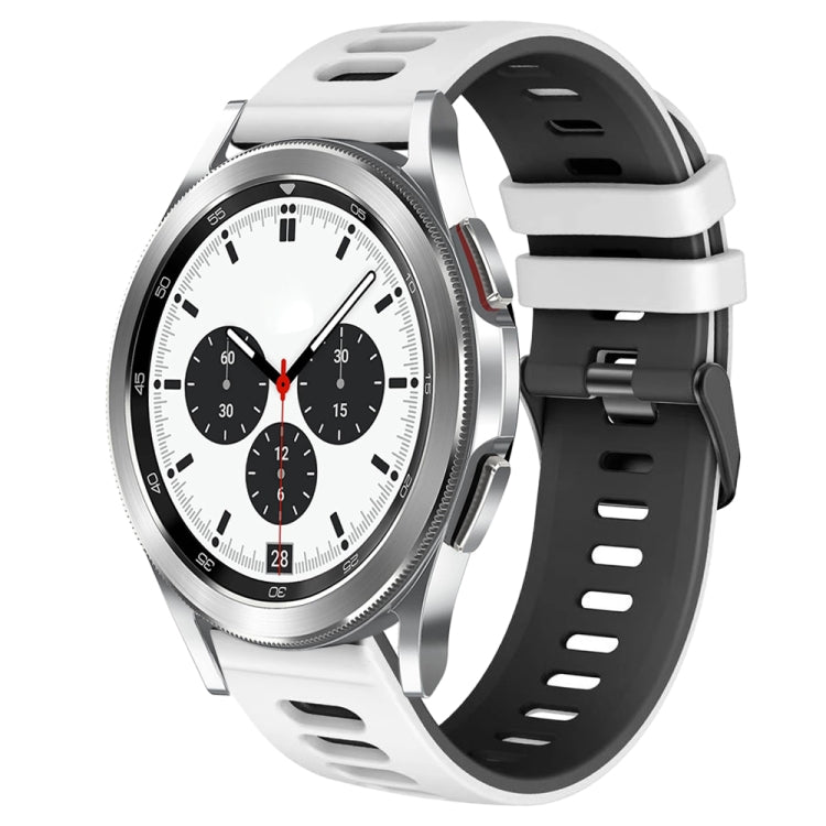 Dây đồng hồ silicone hai màu 20mm, Dành cho Samsung Galaxy Watch 4 Classic 42mm, Dành cho Samsung Galaxy Watch Active 2