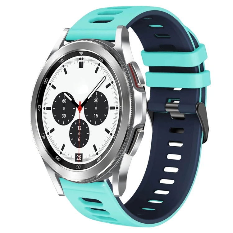Dây đồng hồ silicone hai màu 20mm, Dành cho Samsung Galaxy Watch 4 Classic 42mm, Dành cho Samsung Galaxy Watch Active 2