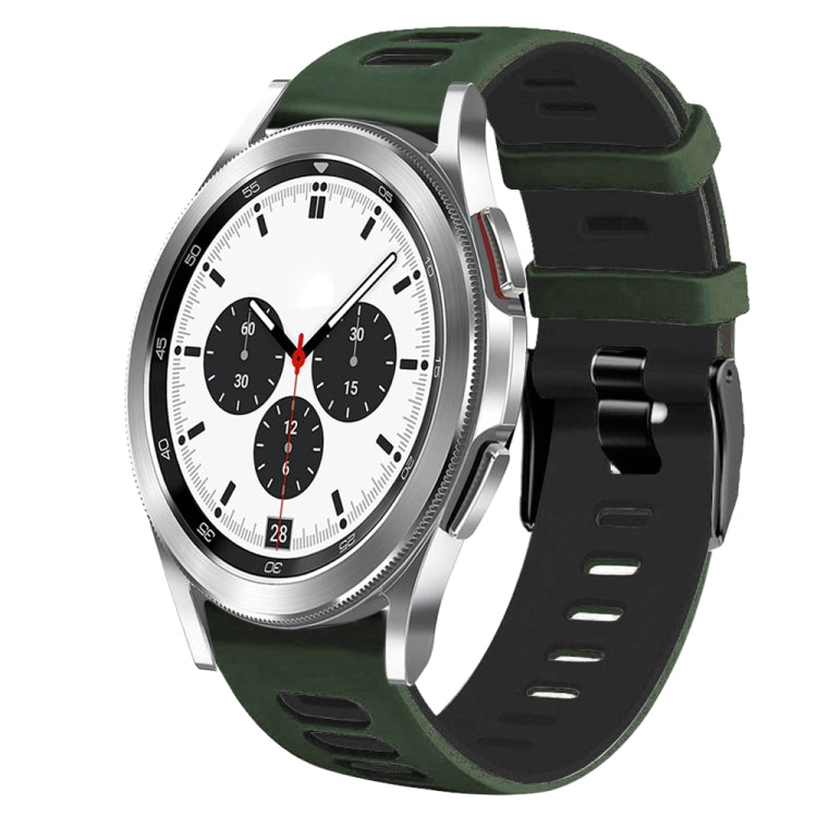 Dây đồng hồ silicone hai màu 20mm, Dành cho Samsung Galaxy Watch 4 Classic 42mm, Dành cho Samsung Galaxy Watch Active 2
