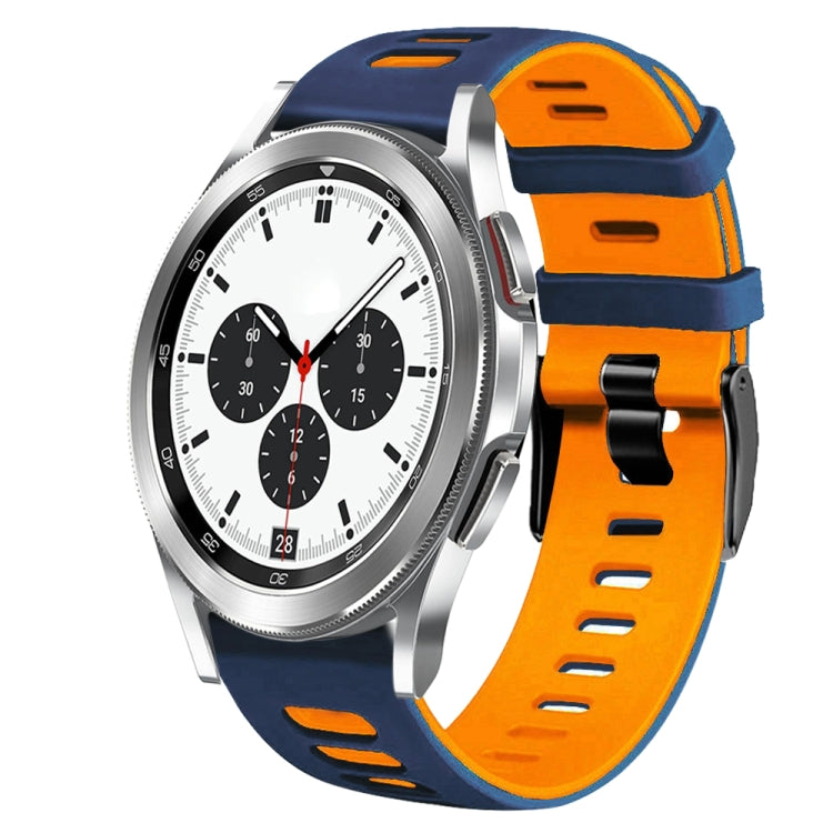 Dây đồng hồ silicone hai màu 20mm, Dành cho Samsung Galaxy Watch 4 Classic 42mm, Dành cho Samsung Galaxy Watch Active 2