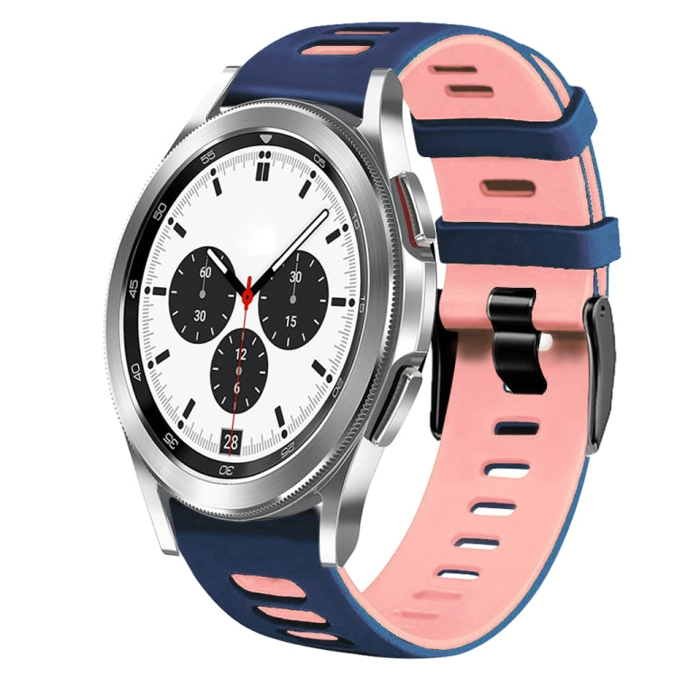 Dây đồng hồ silicone hai màu 20mm, Dành cho Samsung Galaxy Watch 4 Classic 42mm, Dành cho Samsung Galaxy Watch Active 2