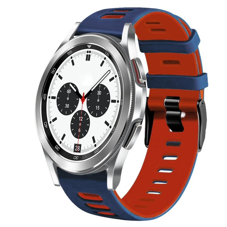Dây đồng hồ silicone hai màu 20mm, Dành cho Samsung Galaxy Watch 4 Classic 42mm, Dành cho Samsung Galaxy Watch Active 2